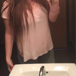 Light pink Hi-low Tillys shirt